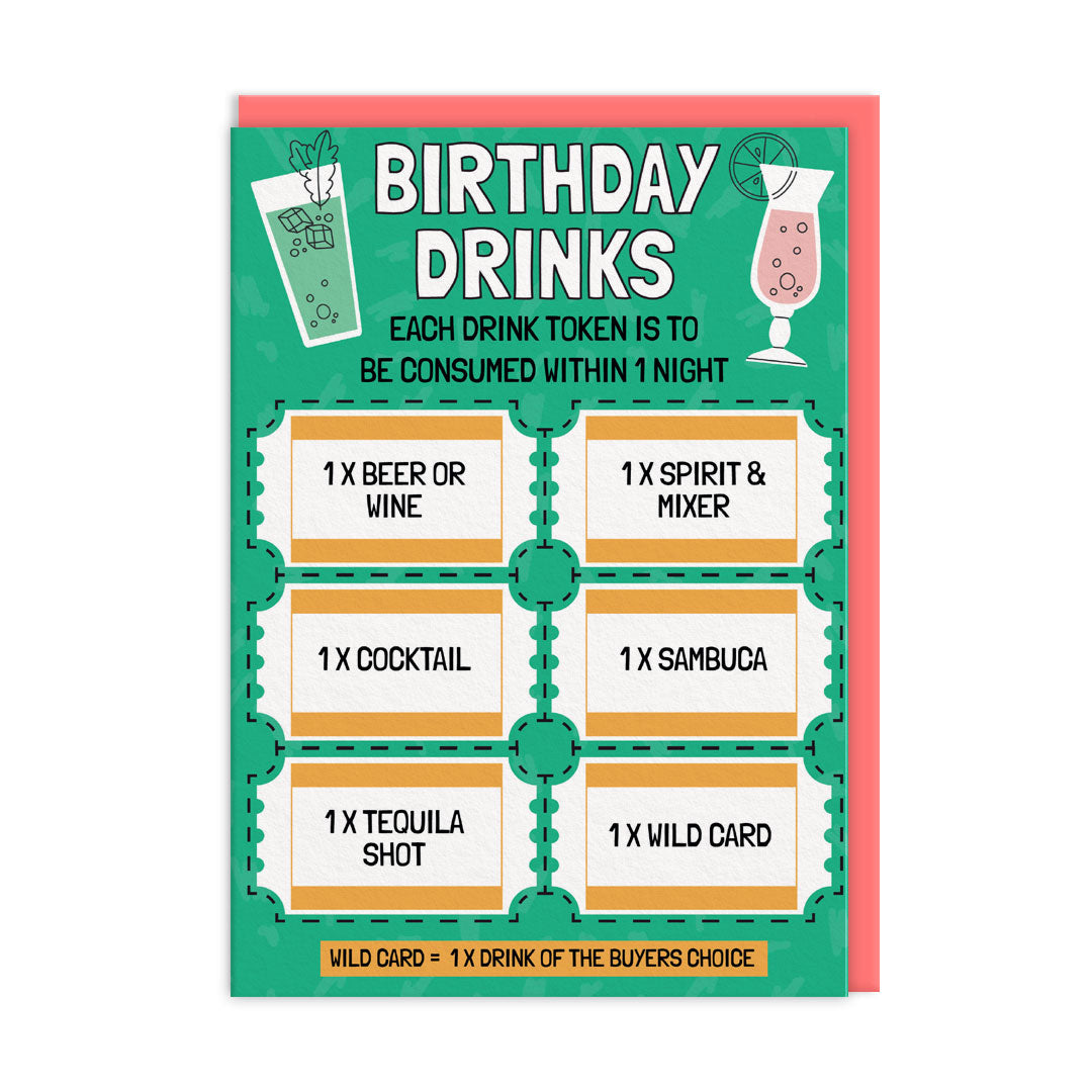 Birthday Night Drinks Card - Main Image