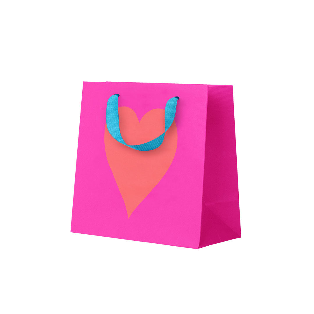 Neon Heart Mini Gift Bag