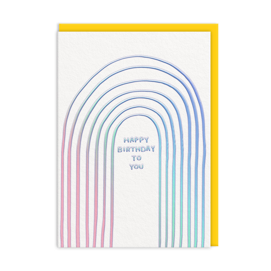 holographic greeting cards Holographic Rainbow Greeting Card
