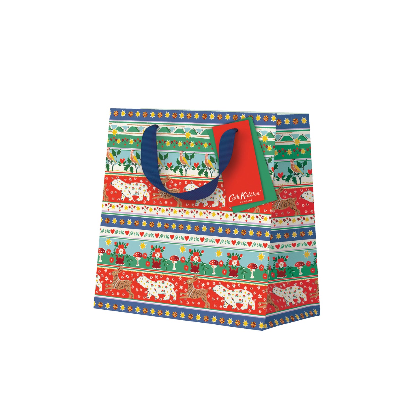 Festive Animal Stripe Mini Gift Bag