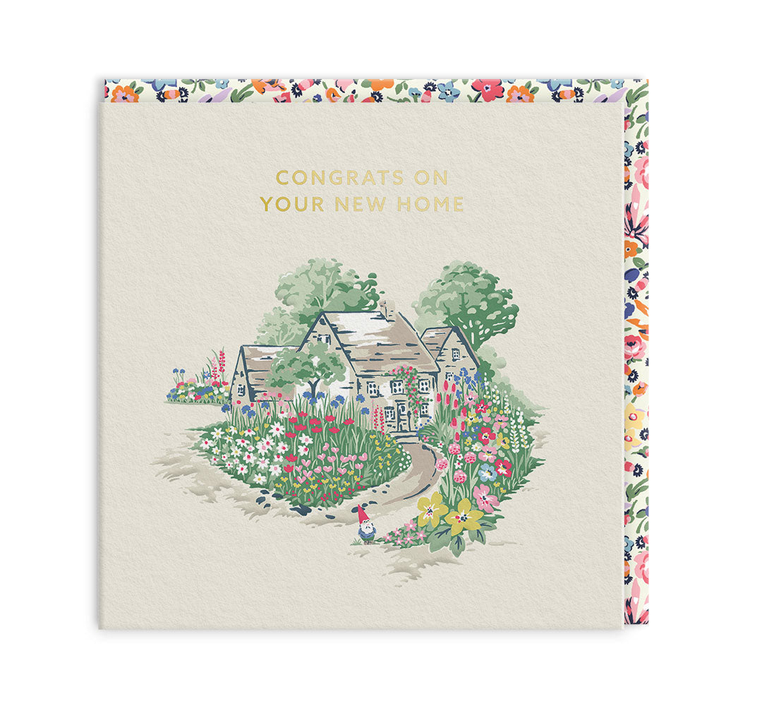 New Home Garden Mini Square Greeting Card