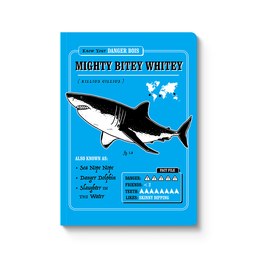 Mighty Bitey Whitey A5 Paperback Notebook