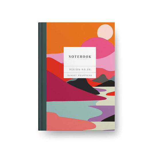 Design No.28 Sunset Mountains Hardback Notebook