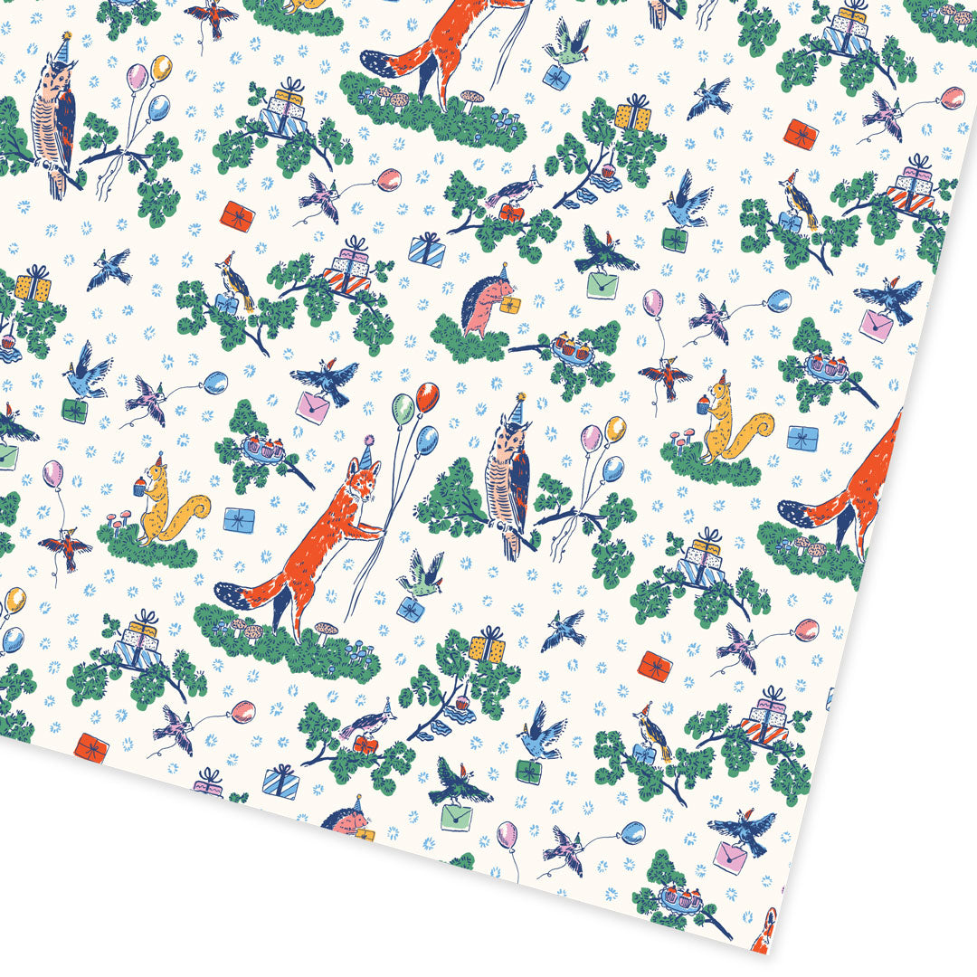 Woodland Party Single Roll Wrap