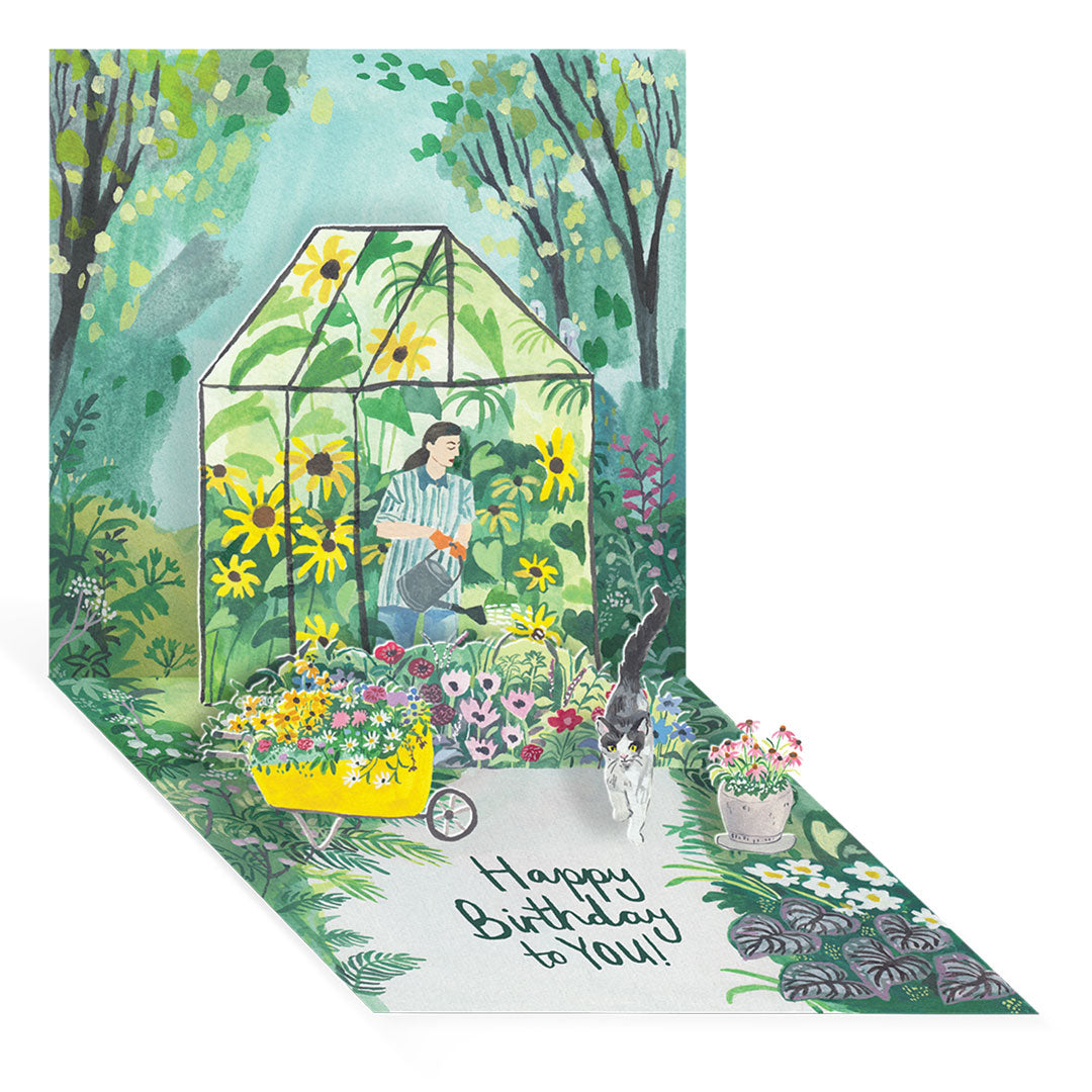 Greenhouse Pop-up Greeting Card