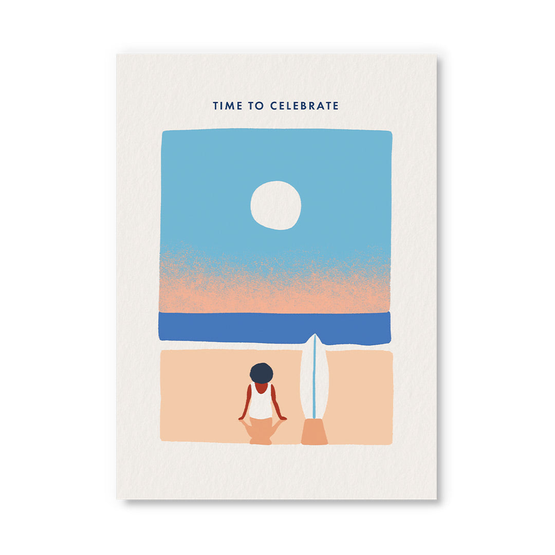 Time To Celebrate Surfer Postcard