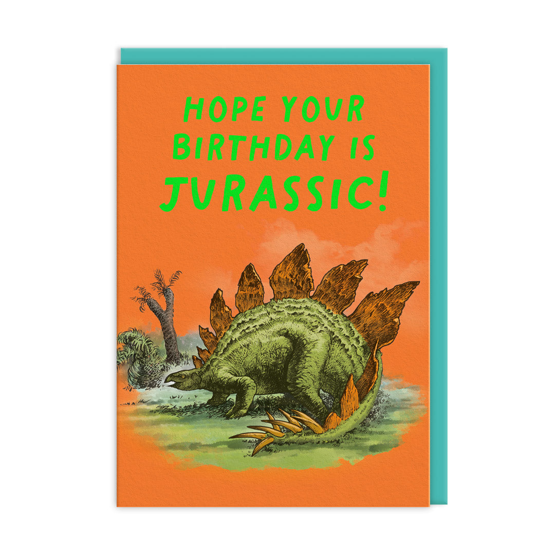Stegosaurus Birthday Card