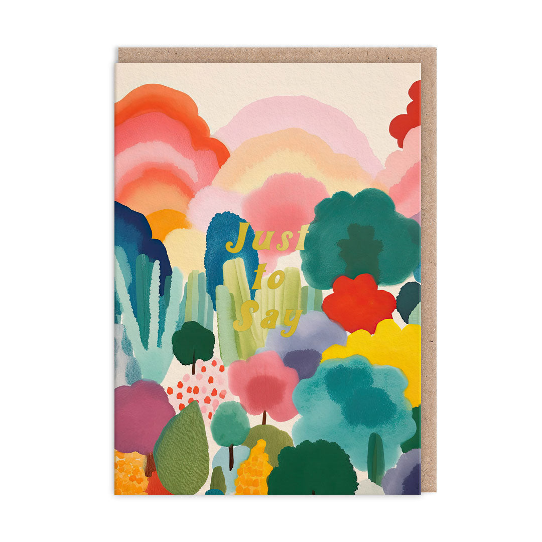 Just to Say Colourful Forest Thinking of You Card Set