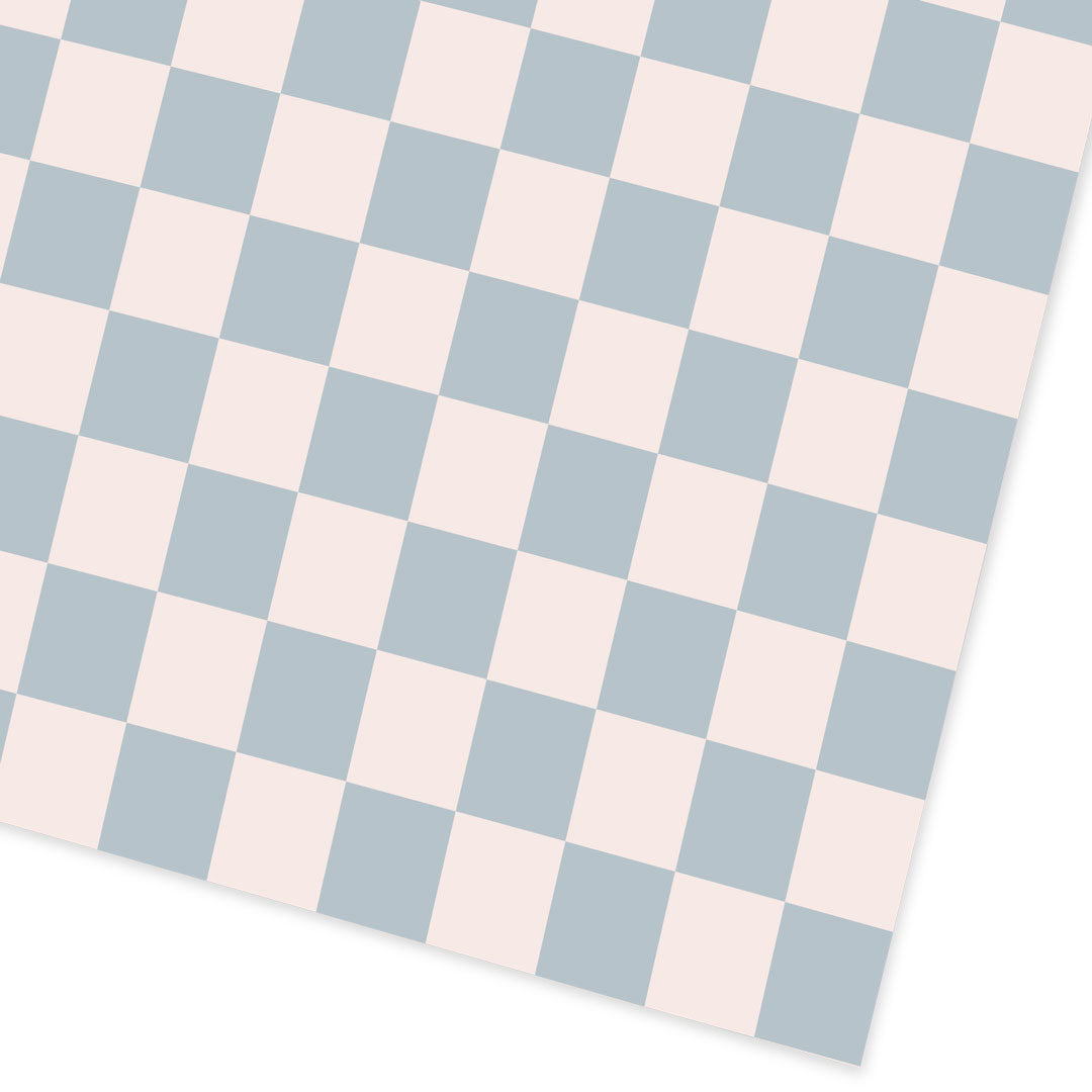 Blue and Cream Checker Board Single Roll Wrap