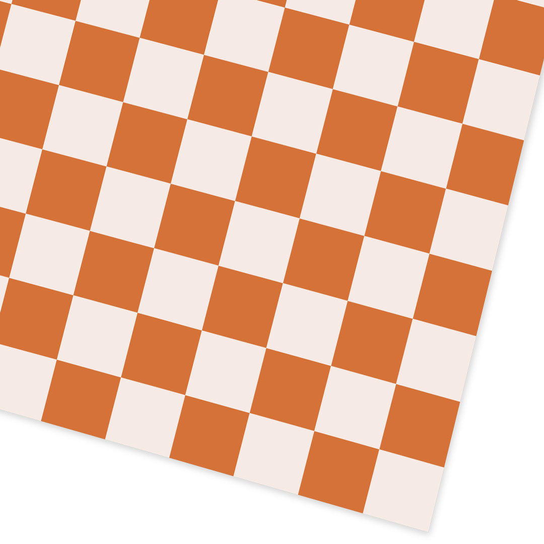 Orange and Cream Checker Board Single Roll Wrap