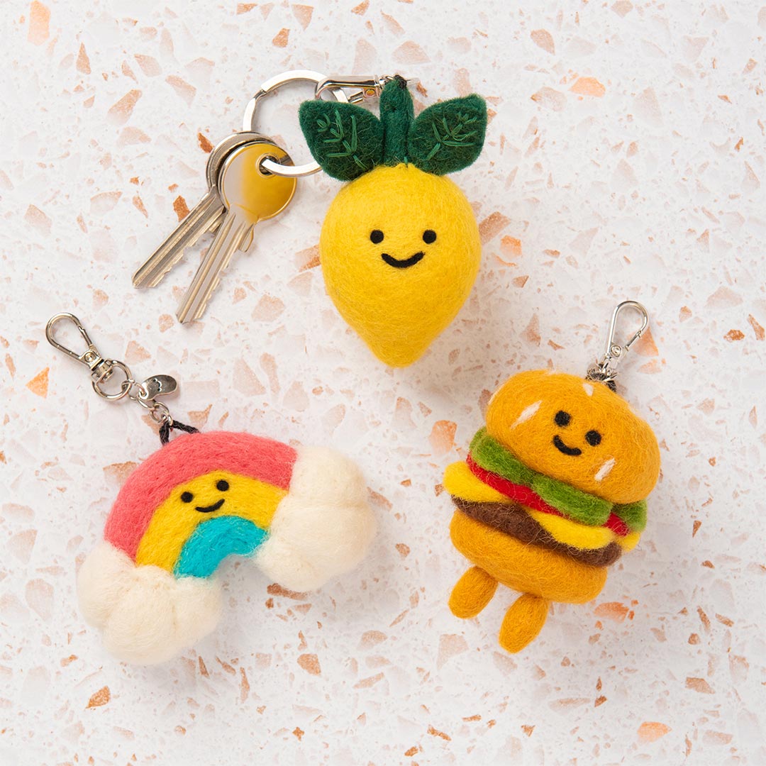 Bill The Burger Felt Keychain
