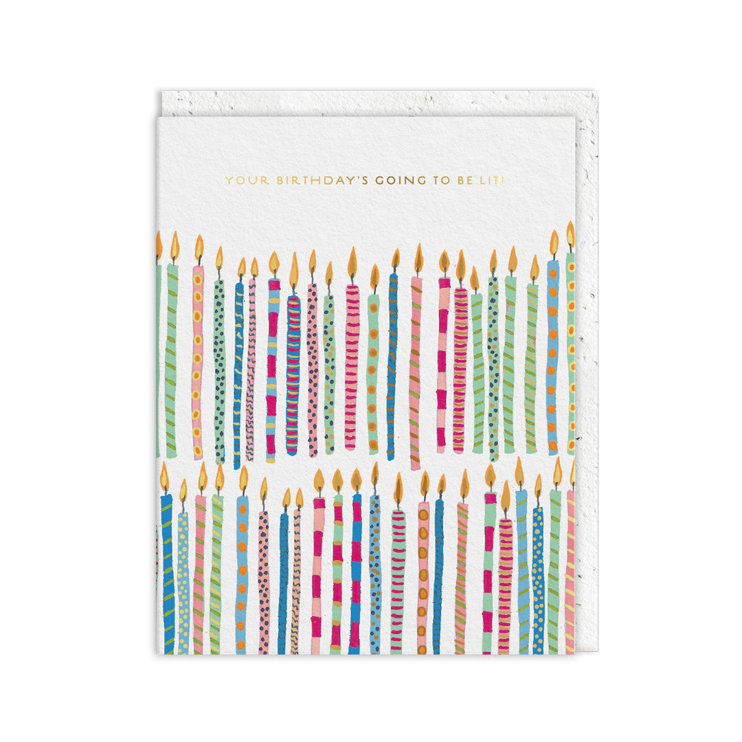 Birthday Candles Plantable Envelope Greeting Card