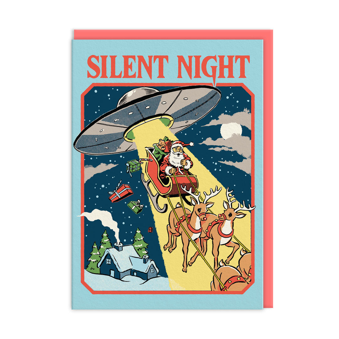 Silent Night UFO Greeting Card