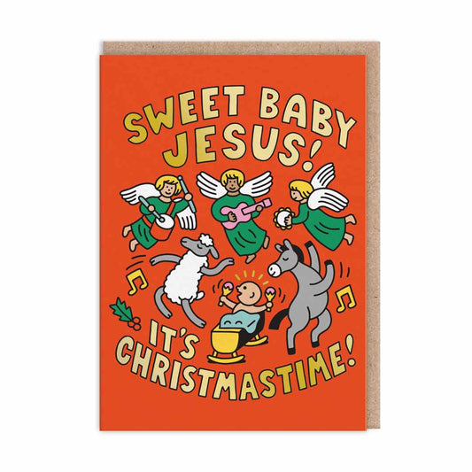 Sweet Baby Jesus Christmas Card