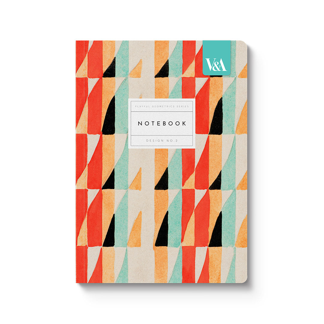Playful Geometrics Red Prism A5 Premium Perfect Bound Notebook