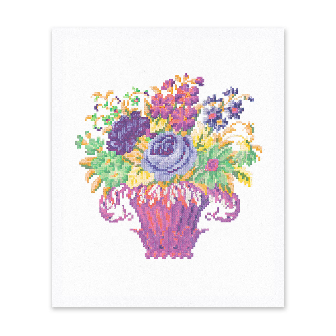 Embroidered Vase Riso Print (12x10)