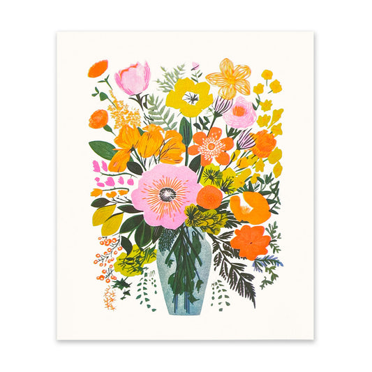 60's Flowers in Vase Art Print