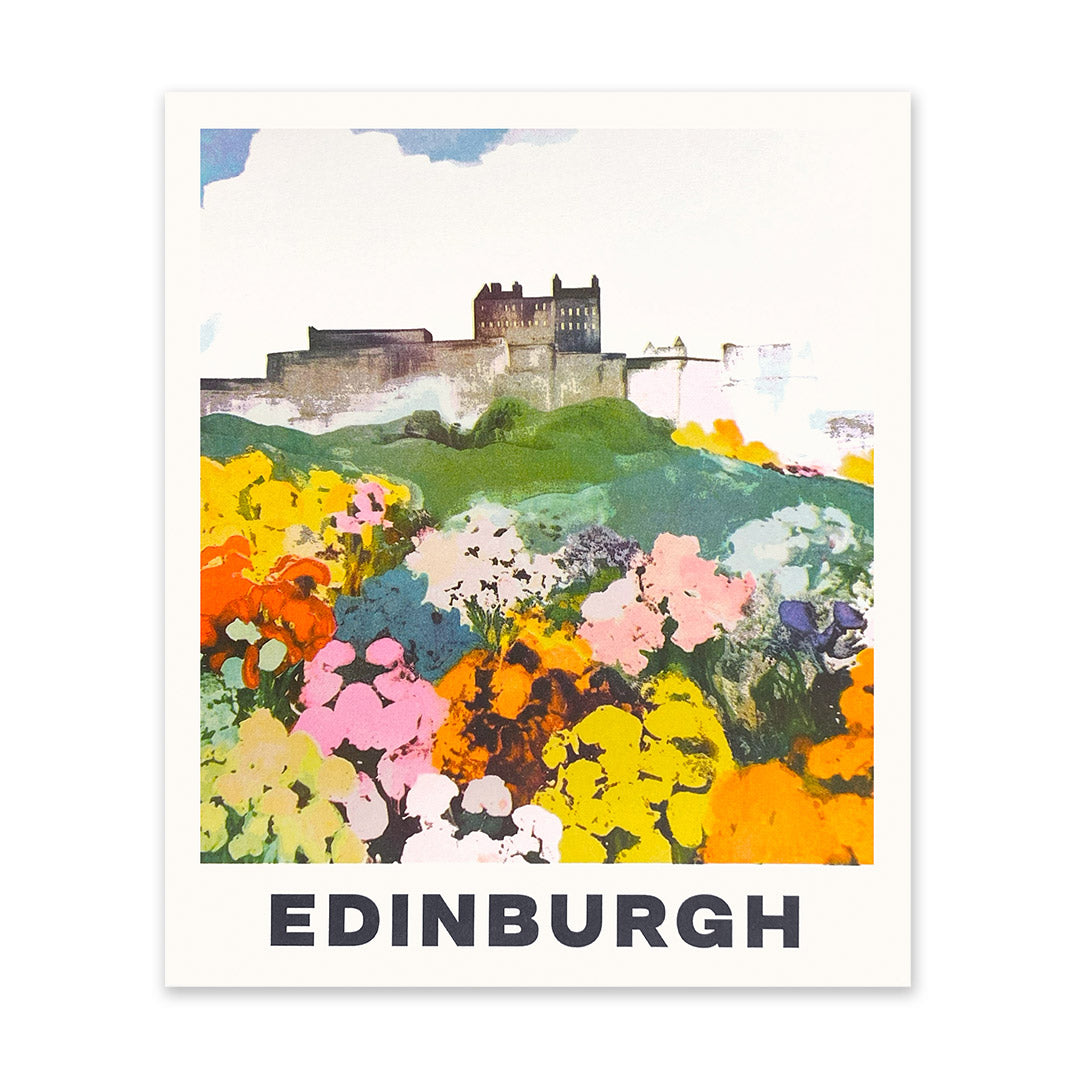 Edinburgh Castle 1 Riso Print (12x10)