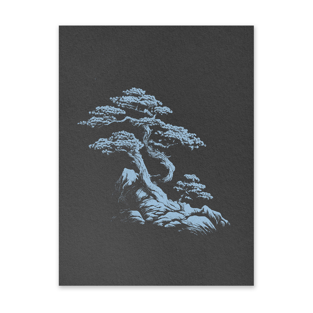 black and white bonsai tree Black & White Bonsai 2 Riso Print (8x6) – Ohh Deer