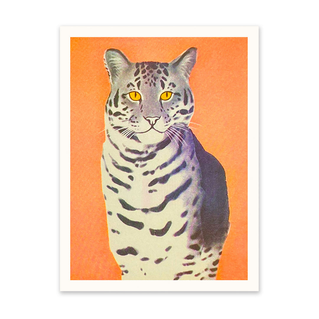 Wild Cat Riso Print (8x6)