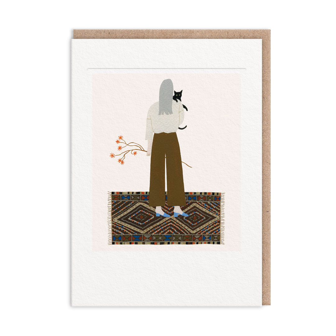 Cat Lady Greeting Card