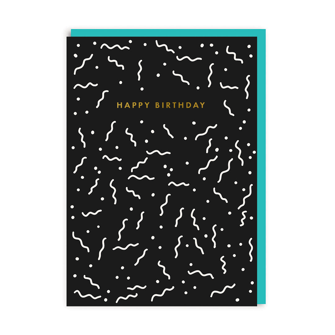 Happy Birthday Squiggles Greeting Card