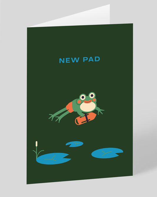 Personalised Frog New Pad New Home Card