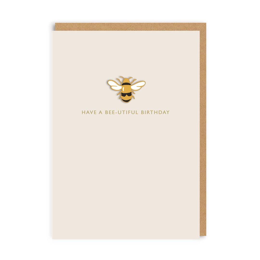 Have A Bee Utiful Birthday Enamel Pin Greeting Card Ohh Deer 8116