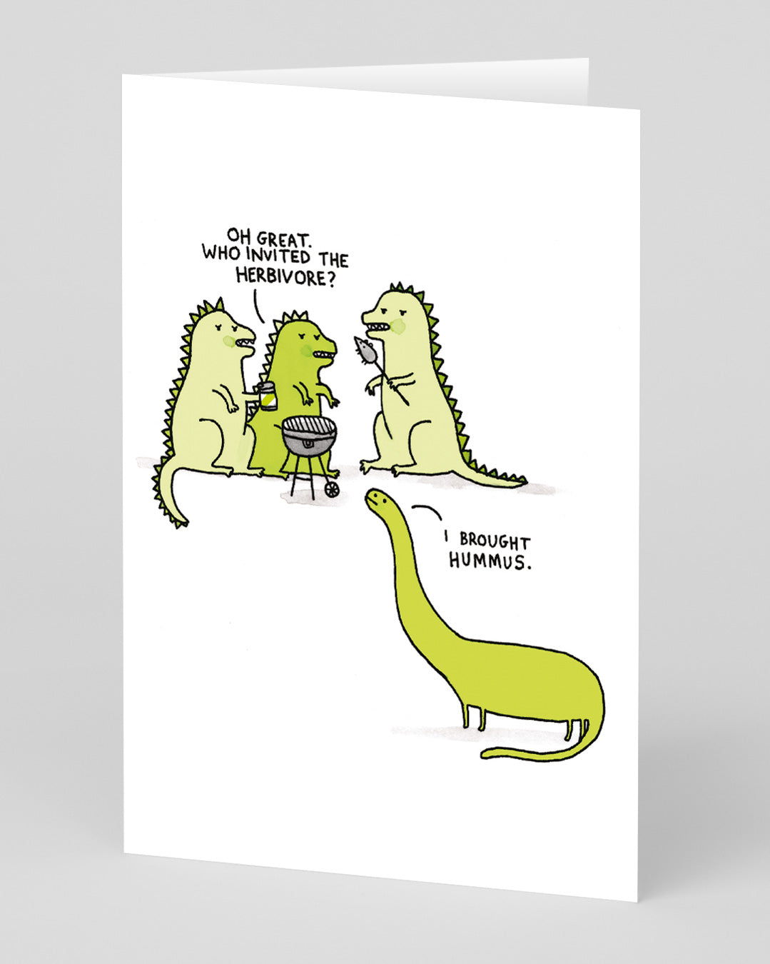 Personalised Herbivore BBQ Greeting Card