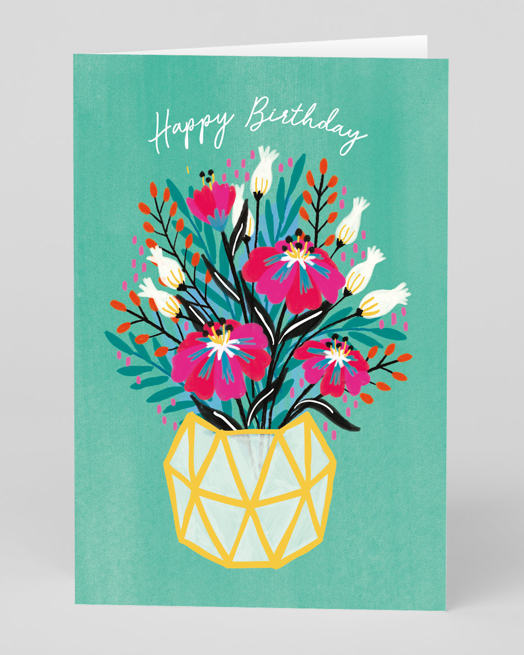 Happy Birthday Beautiful Flower Jar Card