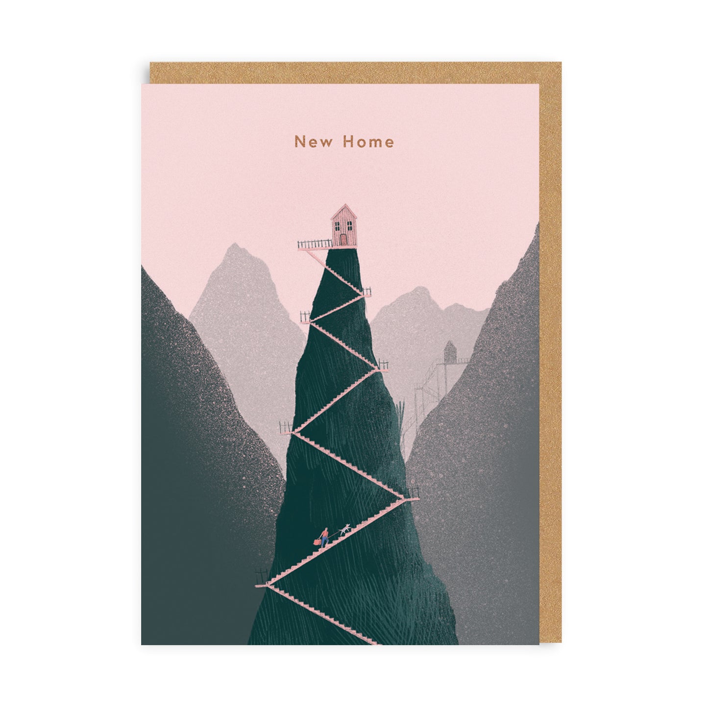 New Home Mountain Greeting Card