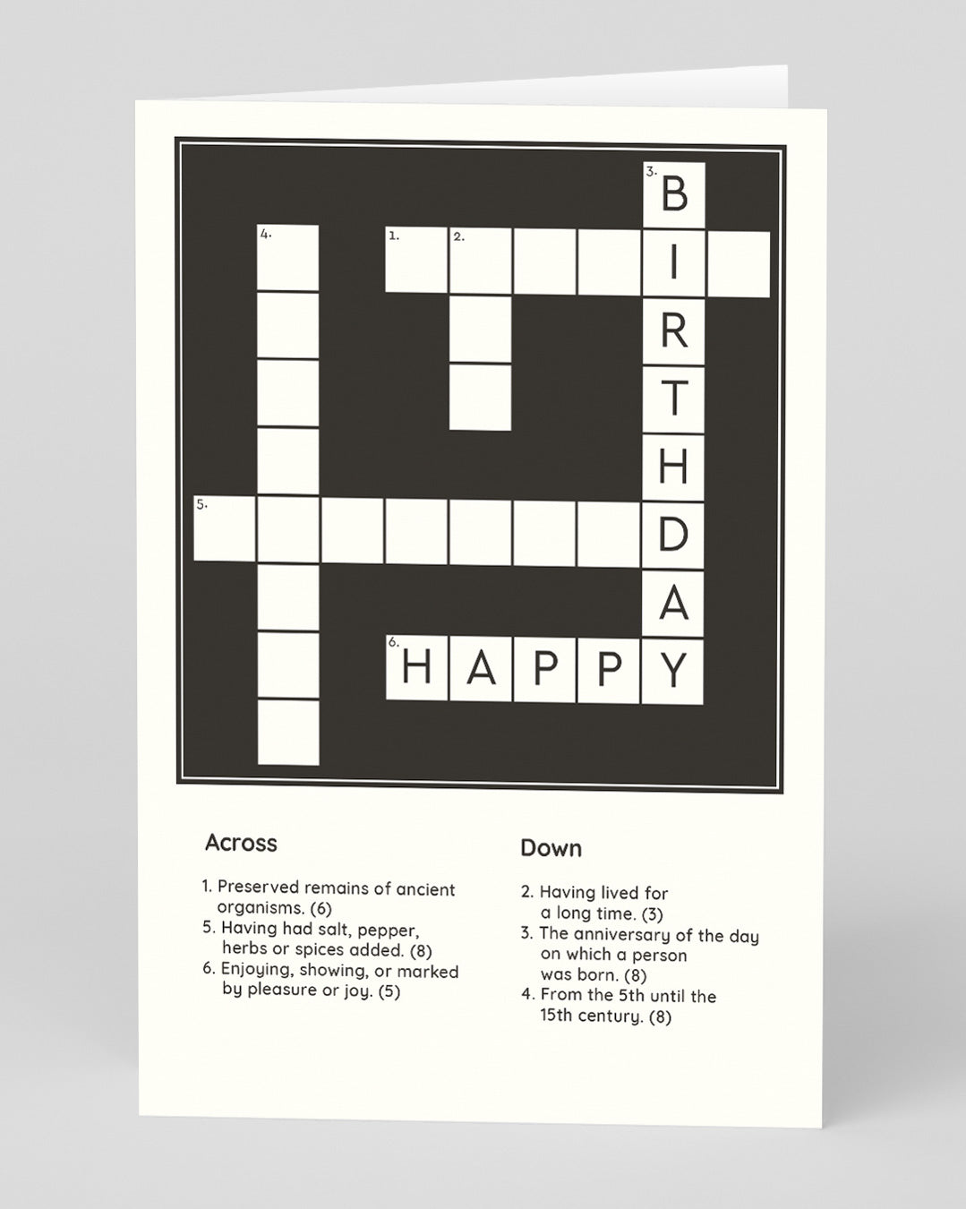 Personalised Happy Birthday Crossword Birthday Card