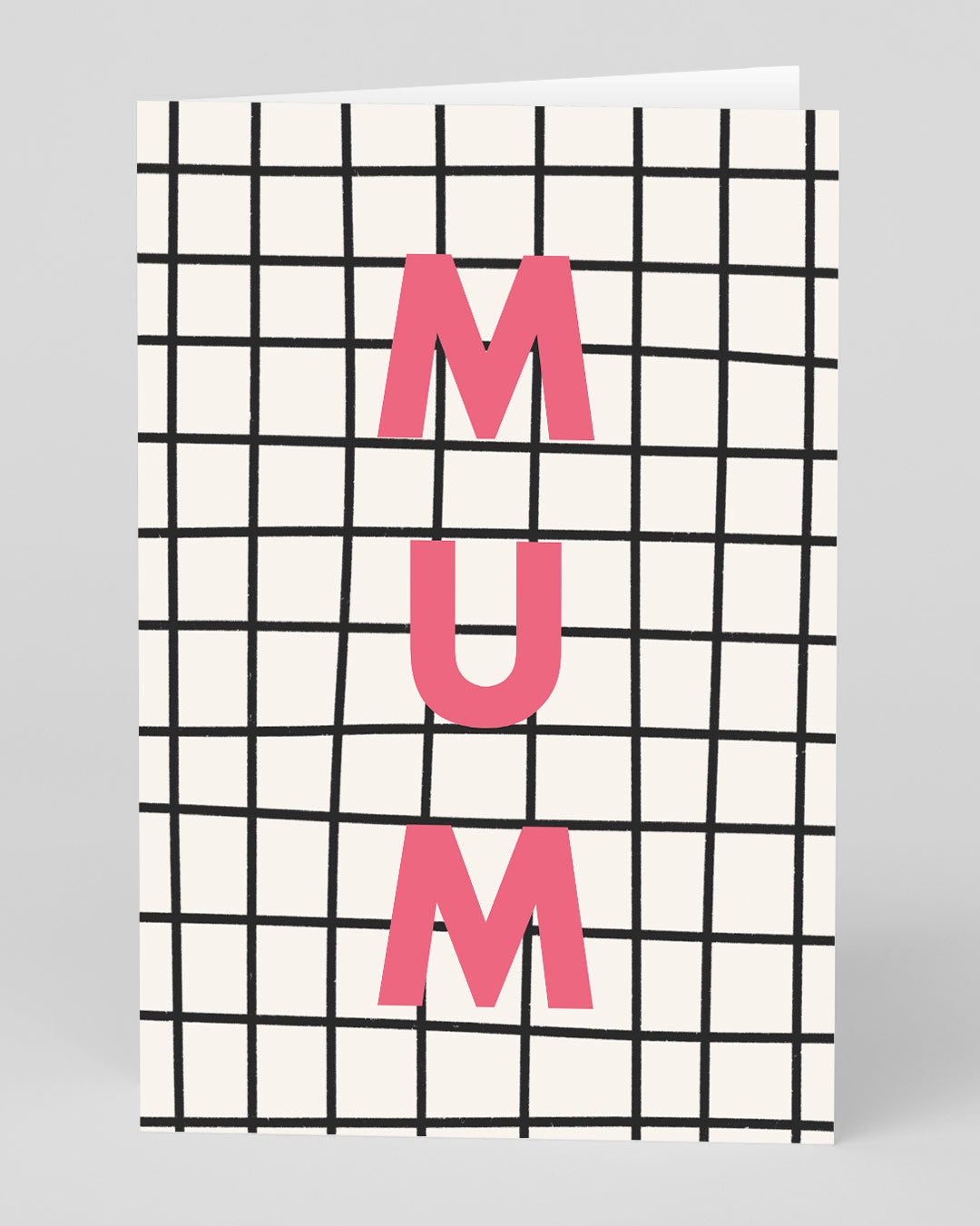Personalised Check Pattern Mum Greeting Card