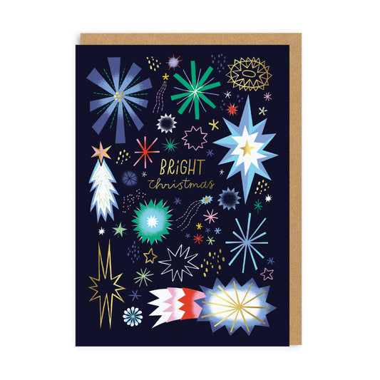 Christmas card with a stars design