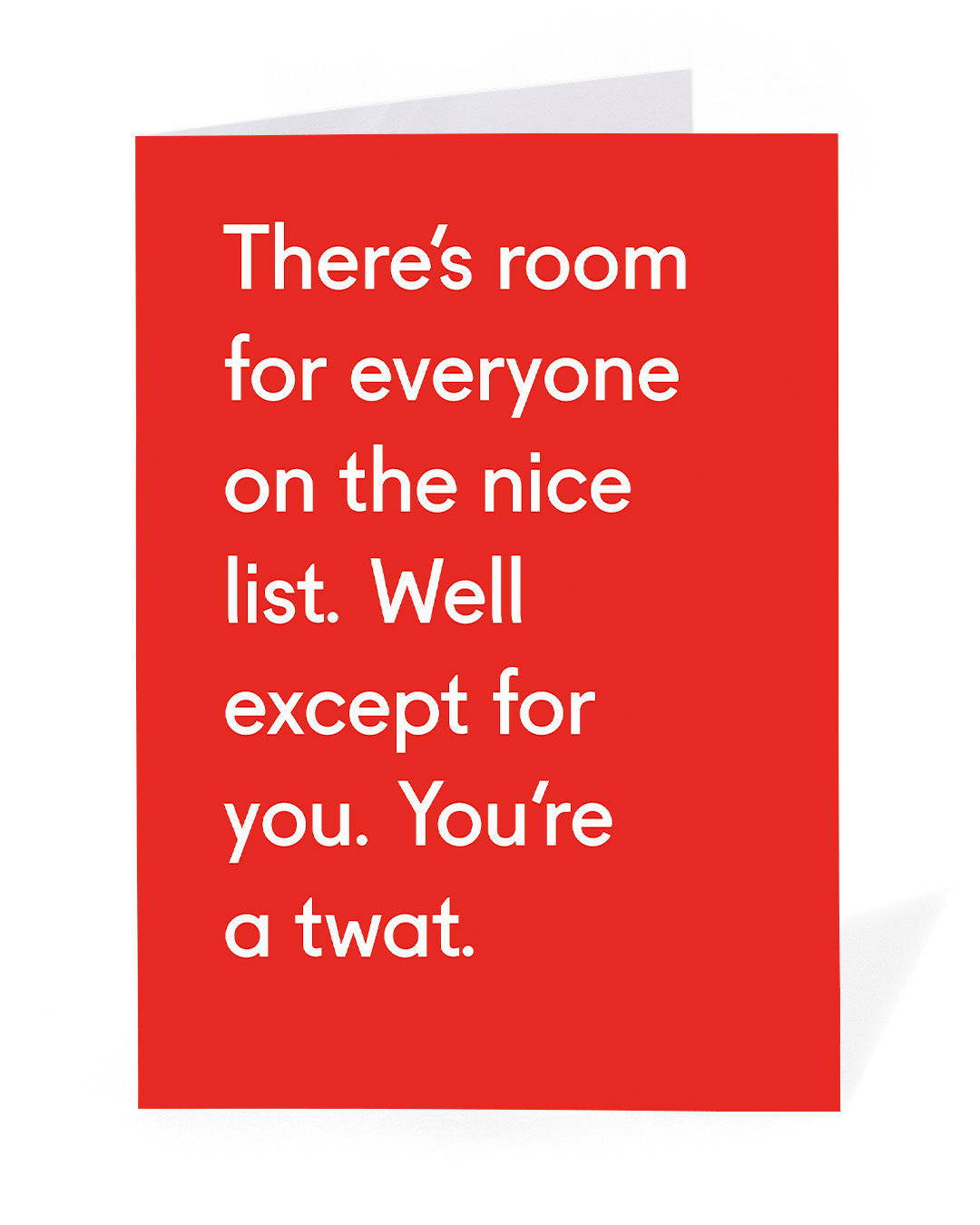 Personalised You're A Twat Christmas Card