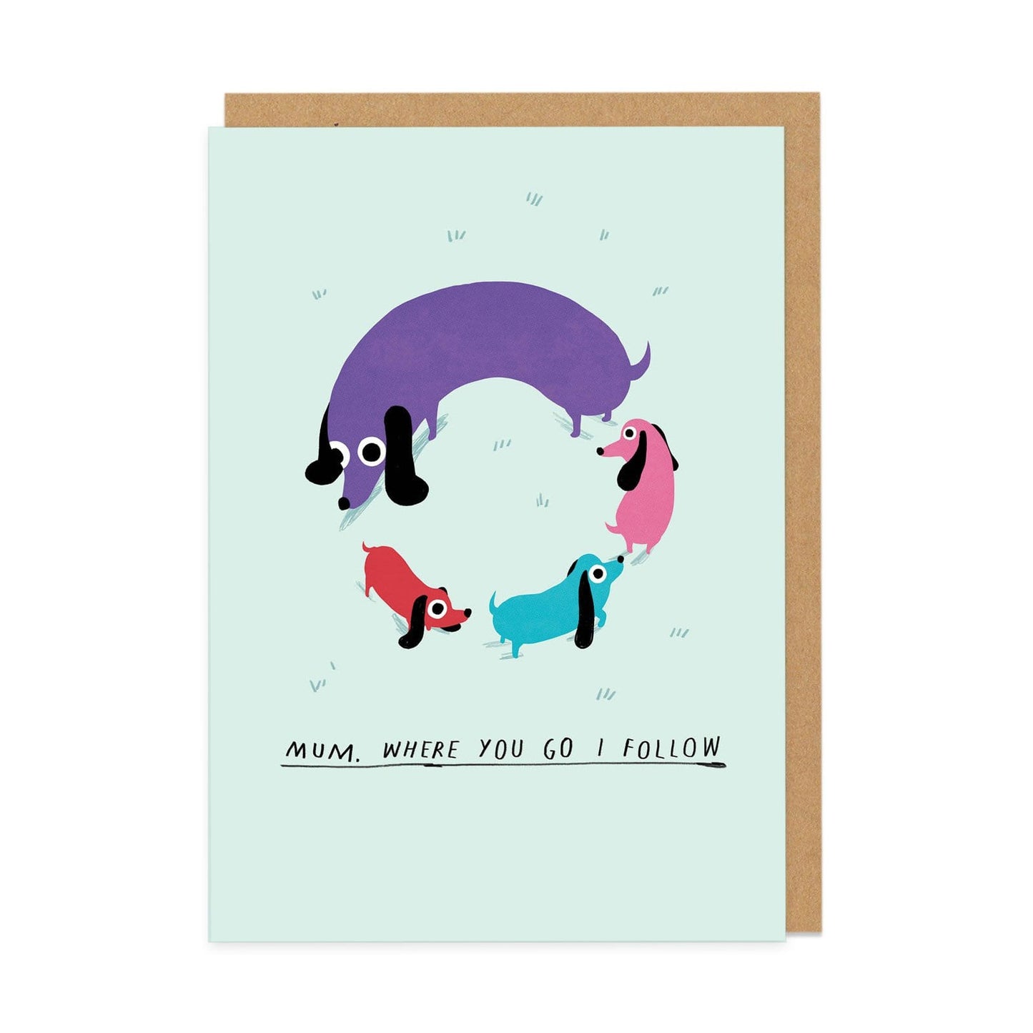 Mum Dog Circle Greeting Card