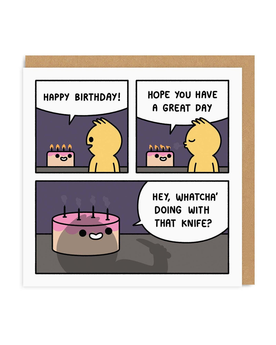 Whatcha' Doing With That Knife? Birthday Card