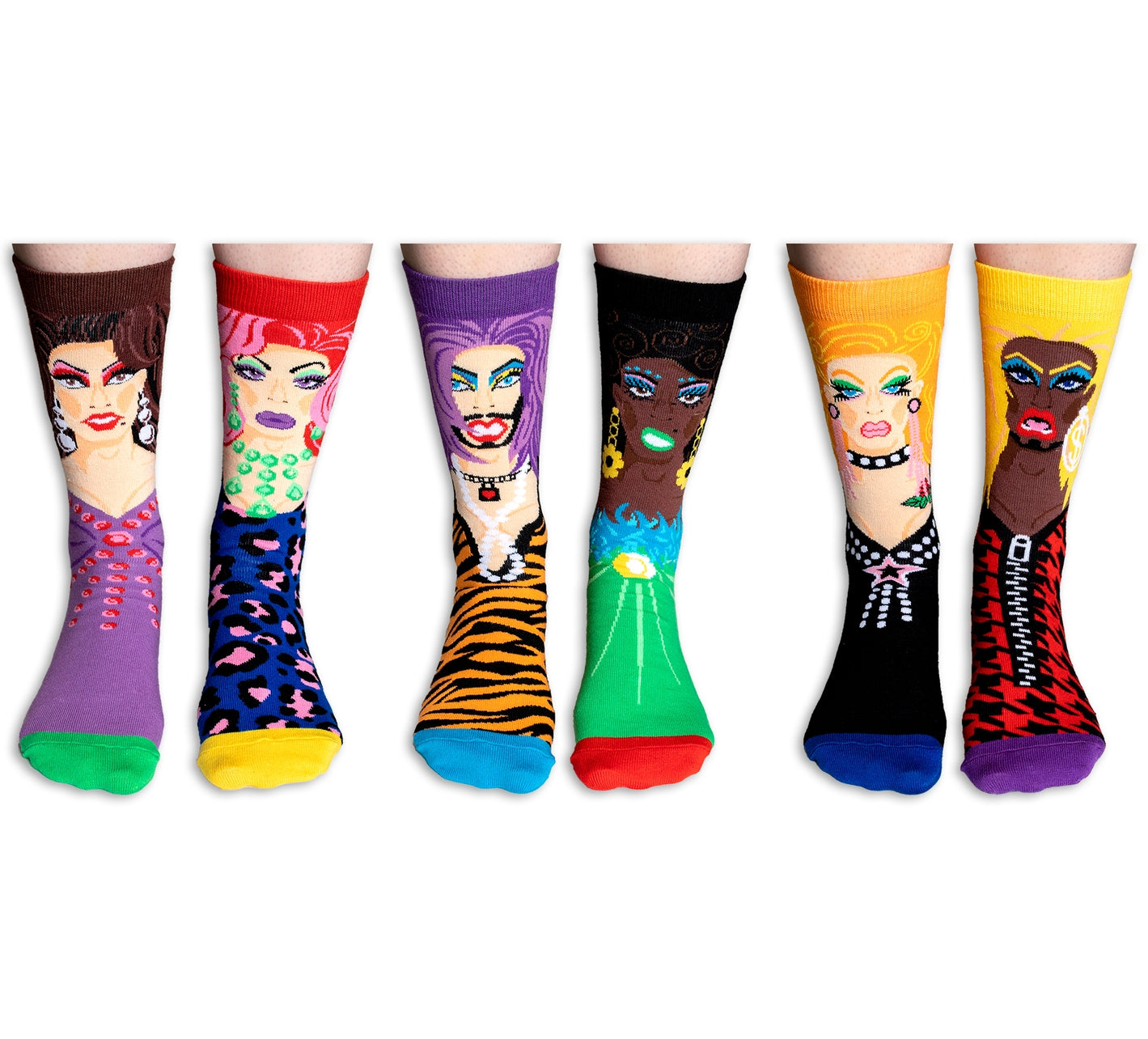 Drag Your Feet Set Of 6 Odd Socks Gift Box