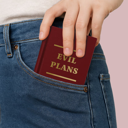 Evil Plans A7 Fabric Hardback Notebook