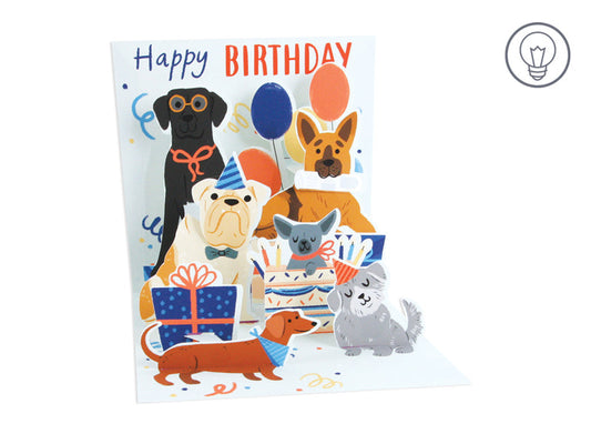 Woof Party Layered Greeting Card