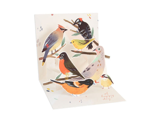 Backyard Birds Layered Greeting Card
