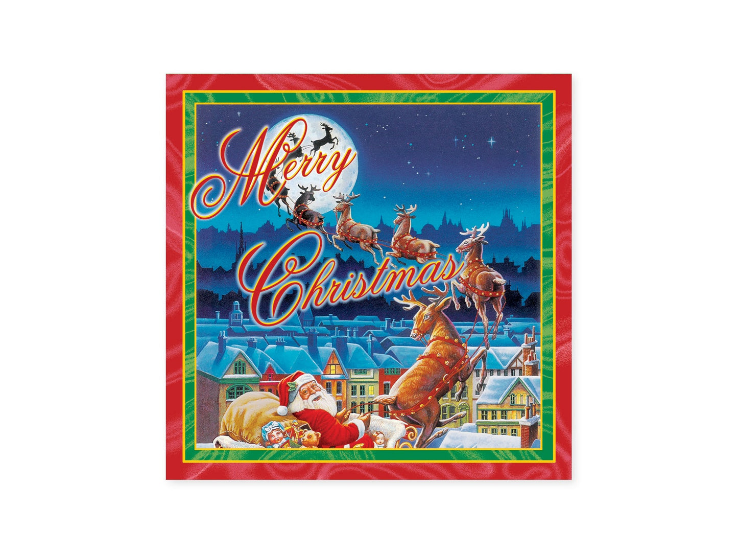 Santa's Sleigh Ride Layered Greeting Card
