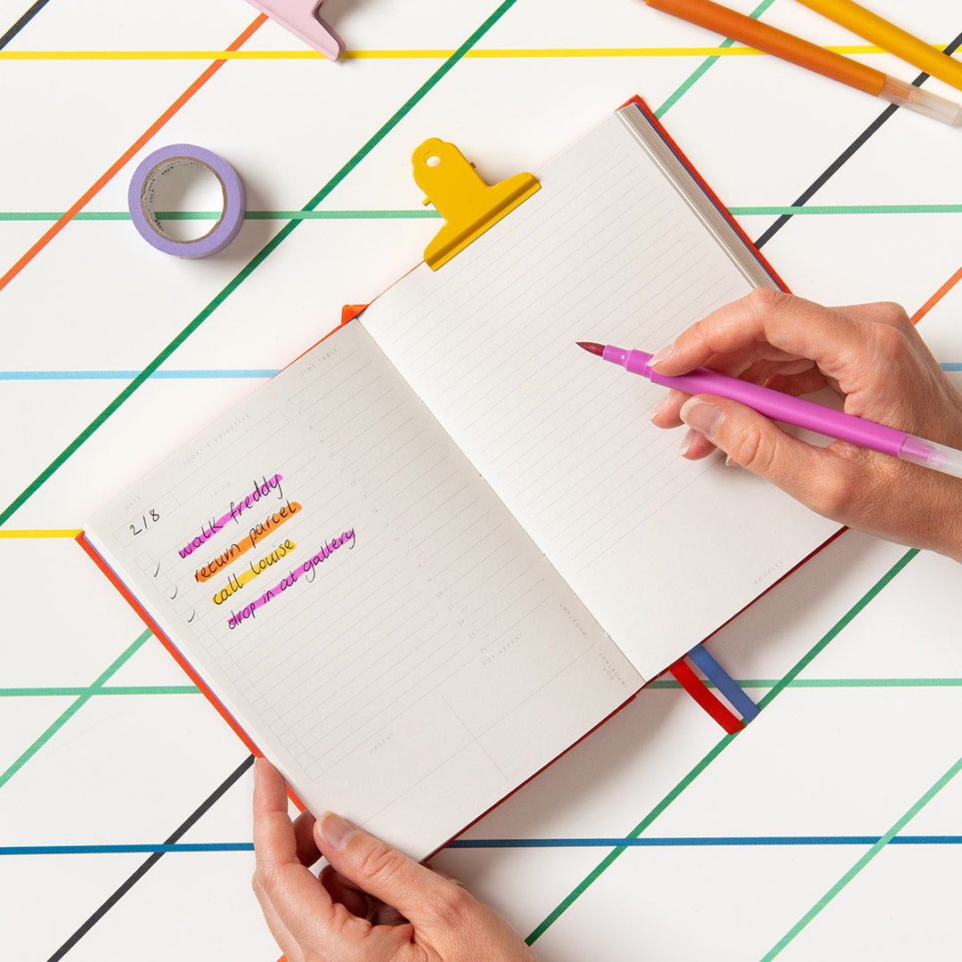 Orange Fabric Daily Planner