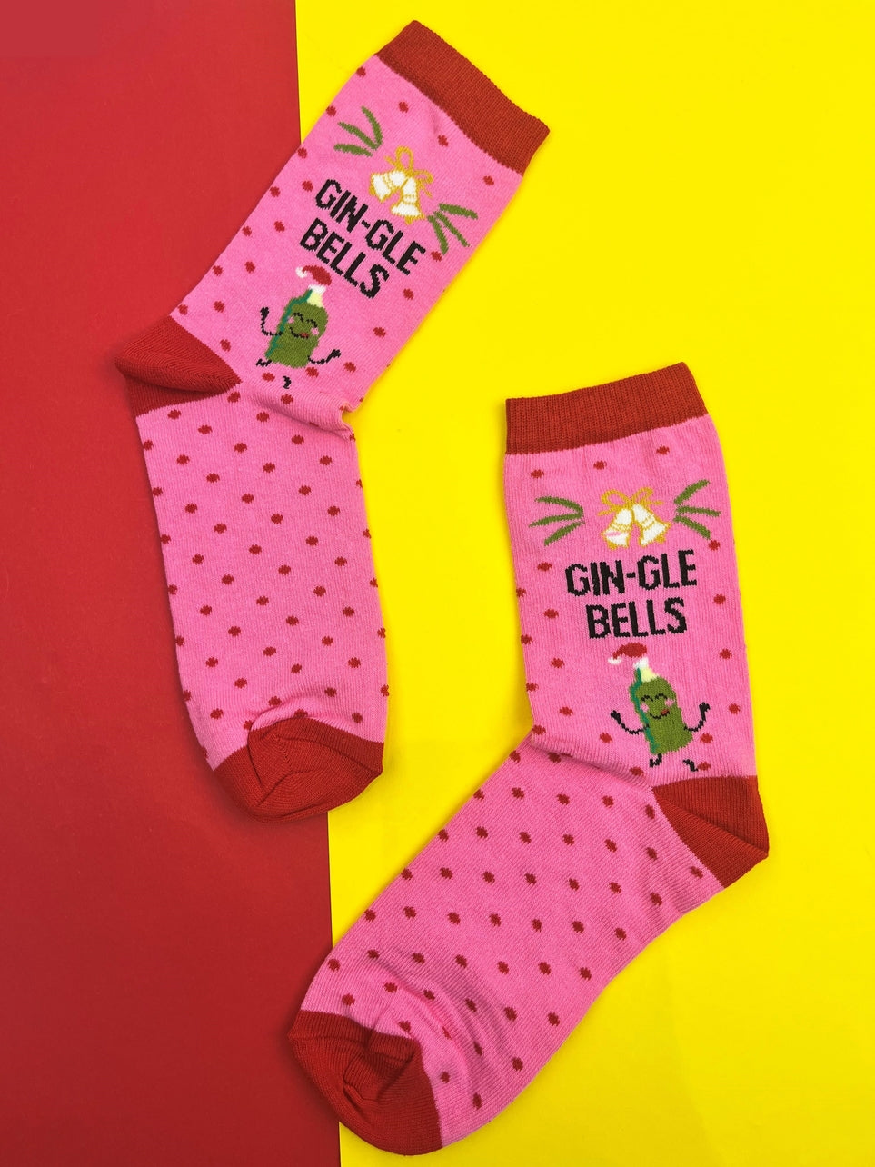 Gin-gle Bells Christmas Socks