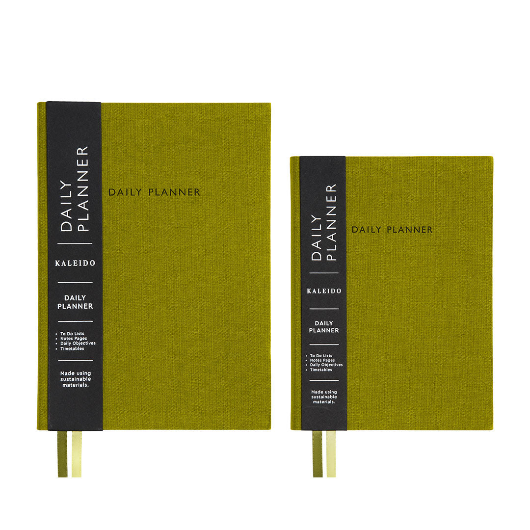 Olive Green Fabric Daily Planner