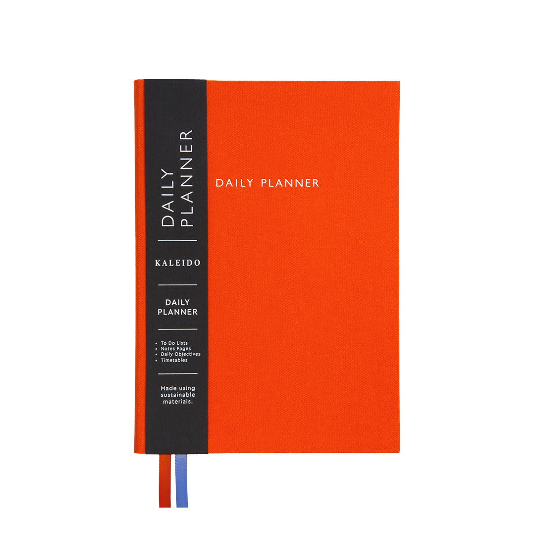 Orange Fabric Daily Planner