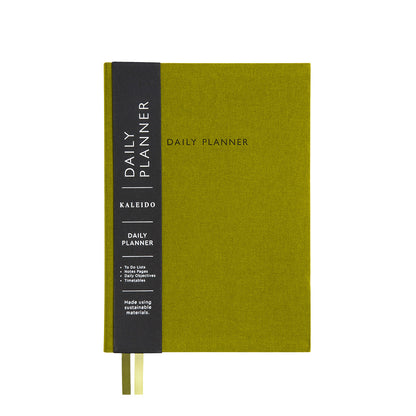 Olive Green Fabric Daily Planner