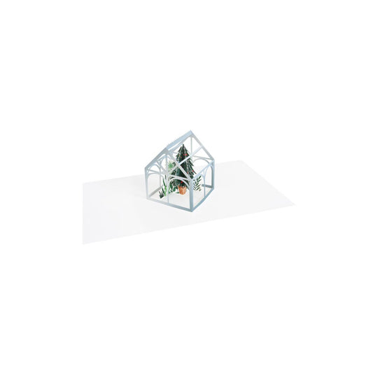 Winter Greenhouse 3D Layered Greeting Card