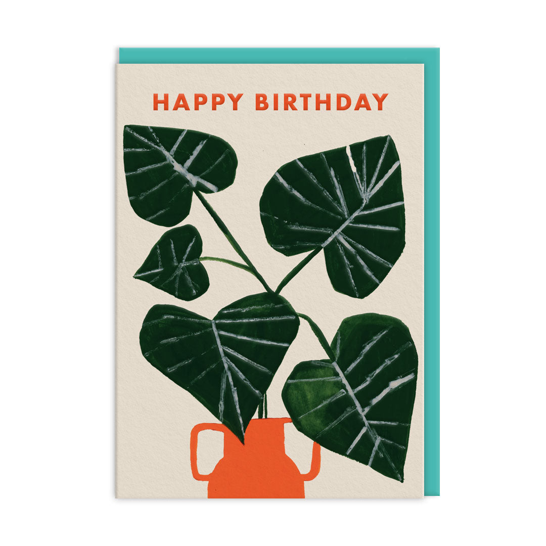 Monsterra Vase Birthday Card