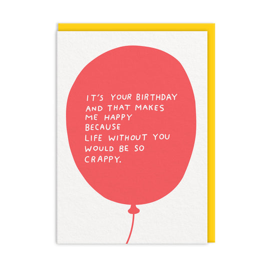 Birthday Balloon Greeting Card